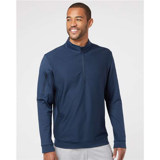 Adidas Performance Textured Quarter-Zip Pullover - 