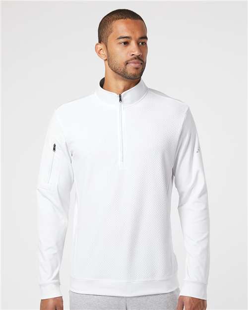 Adidas Performance Textured Quarter-Zip Pullover - 