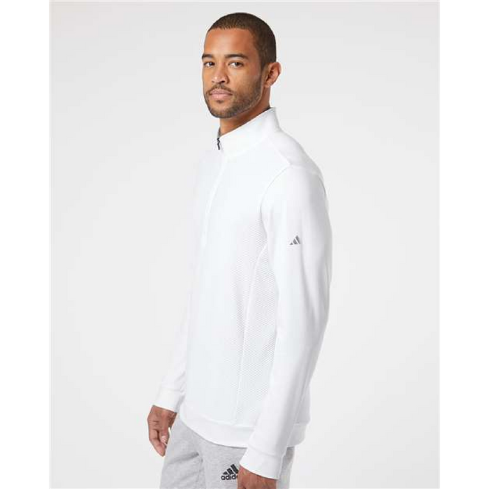 Adidas Performance Textured Quarter-Zip Pullover - 