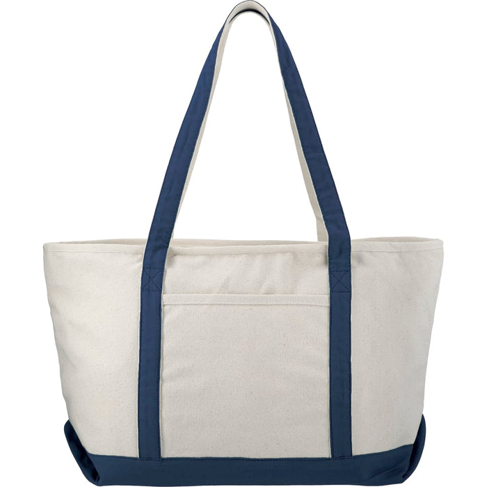 Front and Blank view of the Baltic 18oz Cotton Canvas Zippered Boat Tote