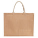 Back and Blank view of the Jute Shopper Tote with Recycled Cotton Pocket