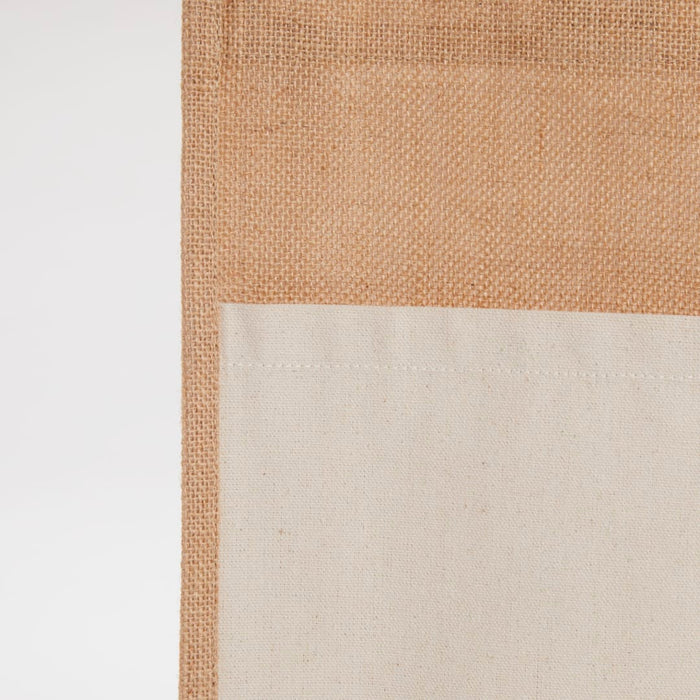 Front and Blank view of the Jute Shopper Tote with Recycled Cotton Pocket