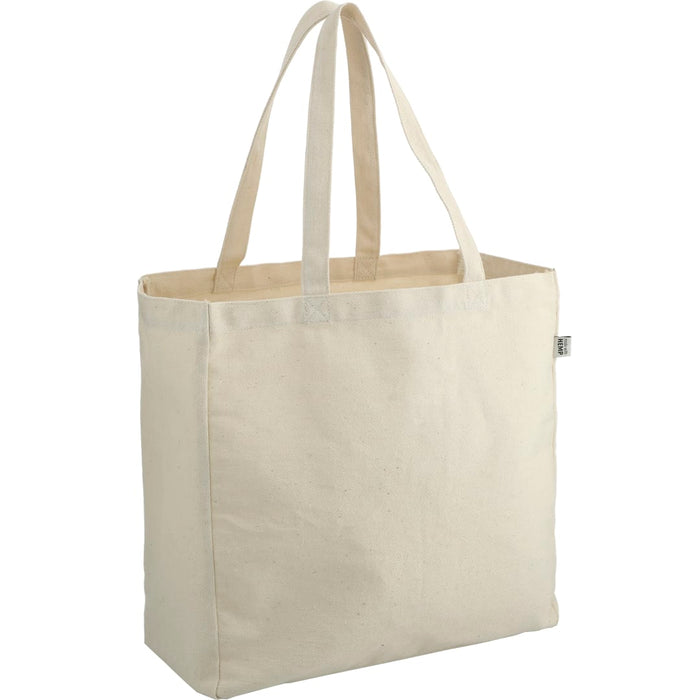 Angle-Right and Blank view of the Hemp Cotton Carry-All Tote