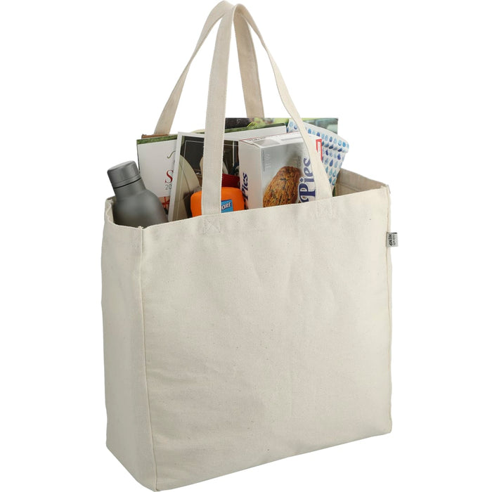 Angle-Right and Blank view of the Hemp Cotton Carry-All Tote