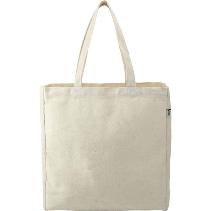 Front and Blank view of the Hemp Cotton Carry-All Tote