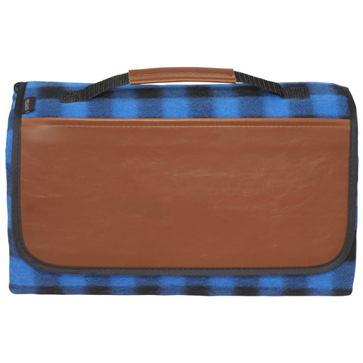 Front and Blank view of the Field & Co.® Buffalo Plaid Picnic Blanket