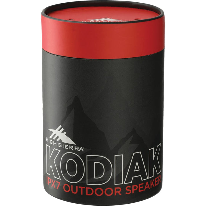 Front view of the High Sierra Kodiak IPX7 Outdoor Bluetooth Speaker