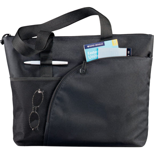 Front and Blank view of the Excel Sport Zippered Utility Business Tote