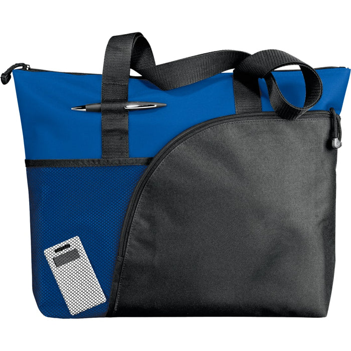 Front and Blank view of the Excel Sport Zippered Utility Business Tote