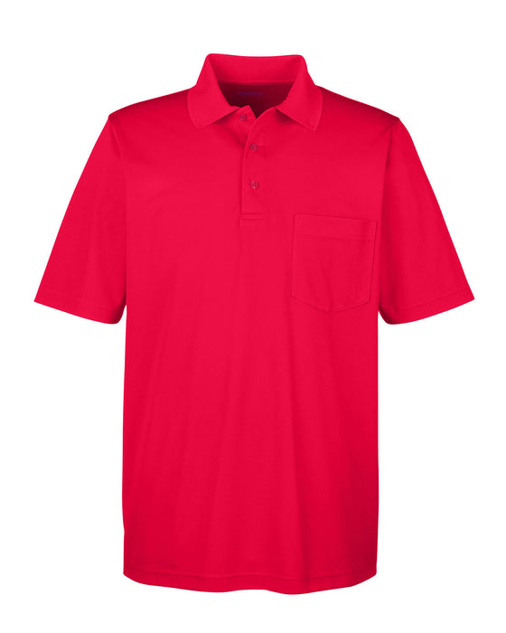 Front and Blank view of the Men's Origin Performance Piqué Polo with Pocket