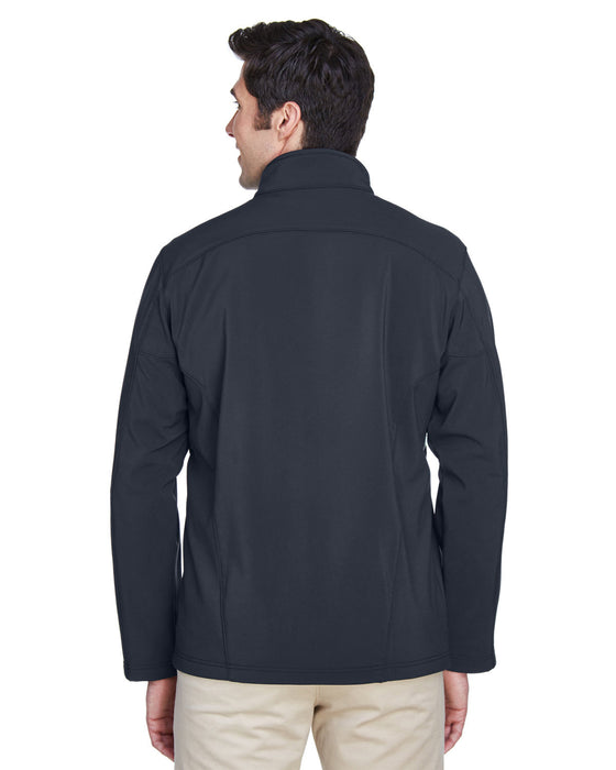 Rear view of the Men's Cruise Two-Layer Fleece Bonded Soft Shell Jacket