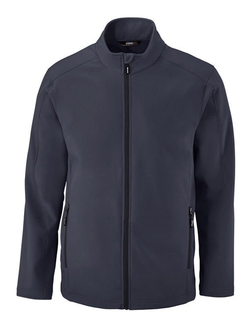 Front and Blank view of the Men's Cruise Two-Layer Fleece Bonded Soft Shell Jacket