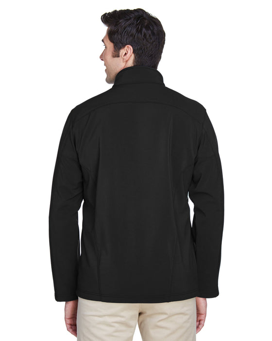 Rear view of the Men's Cruise Two-Layer Fleece Bonded Soft Shell Jacket