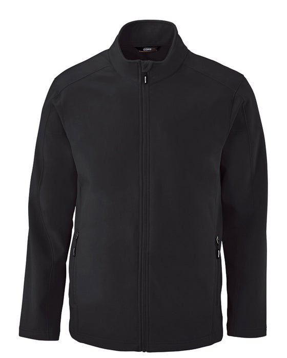 Front and Blank view of the Men's Cruise Two-Layer Fleece Bonded Soft Shell Jacket