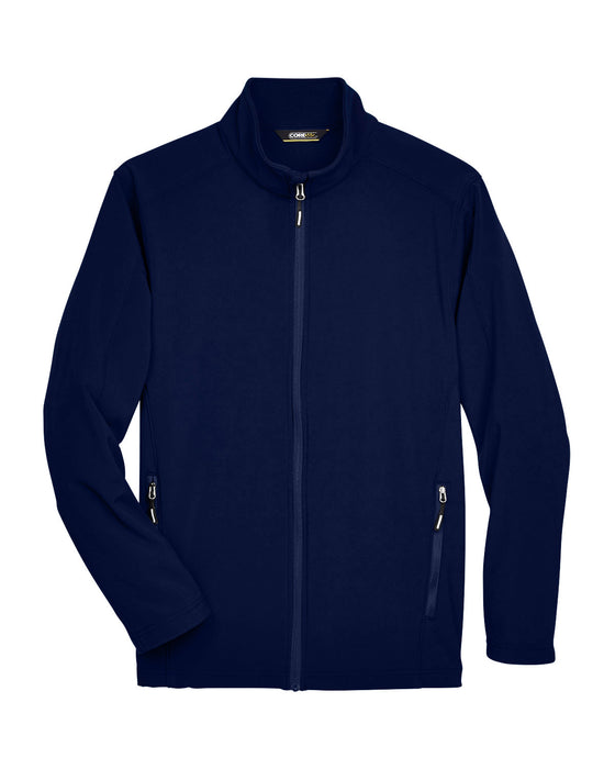 Front and Blank view of the Men's Cruise Two-Layer Fleece Bonded Soft Shell Jacket