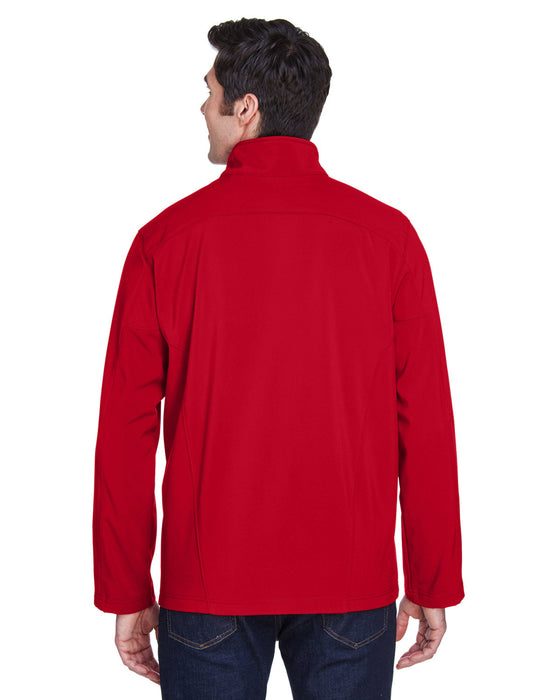 Rear view of the Men's Cruise Two-Layer Fleece Bonded Soft Shell Jacket