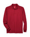 Front and Blank view of the Men's Pinnacle Performance Long-Sleeve Piqué Polo