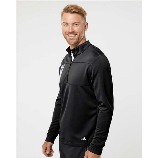 Adidas 3-Stripes Double Knit Quarter-Zip Pullover