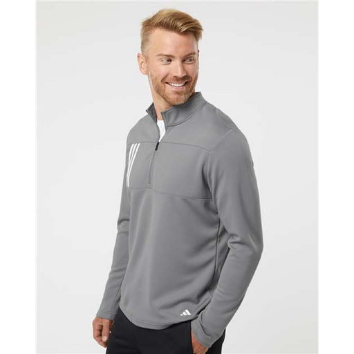 Adidas 3-Stripes Double Knit Quarter-Zip Pullover