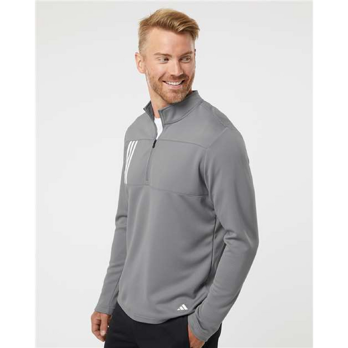 Adidas 3-Stripes Double Knit Quarter-Zip Pullover