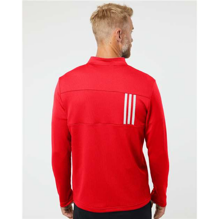 Adidas 3-Stripes Double Knit Quarter-Zip Pullover