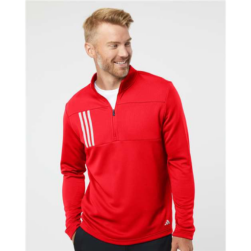 Adidas 3-Stripes Double Knit Quarter-Zip Pullover