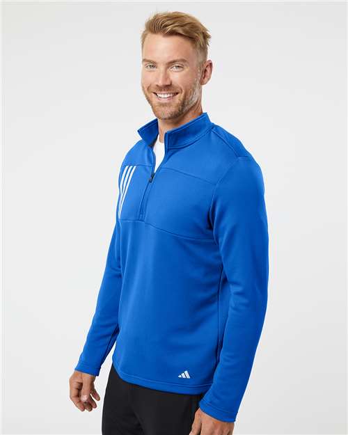 Adidas 3-Stripes Double Knit Quarter-Zip Pullover