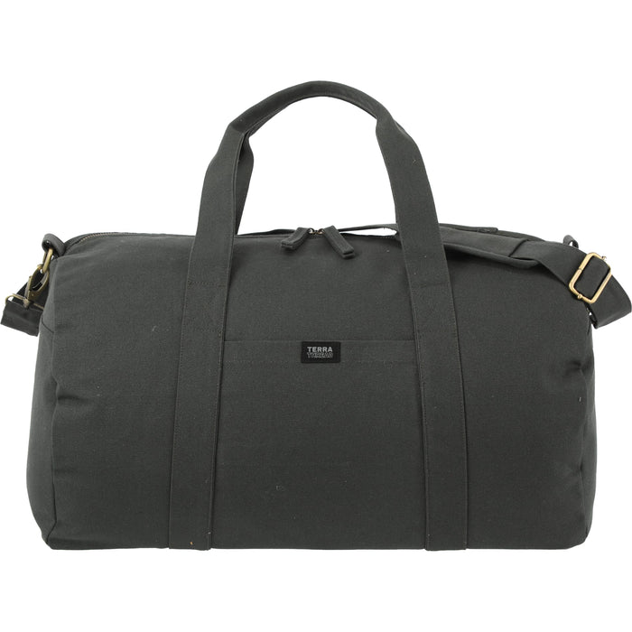 Front and Blank view of the Fairtrade Bumi Duffel Bag