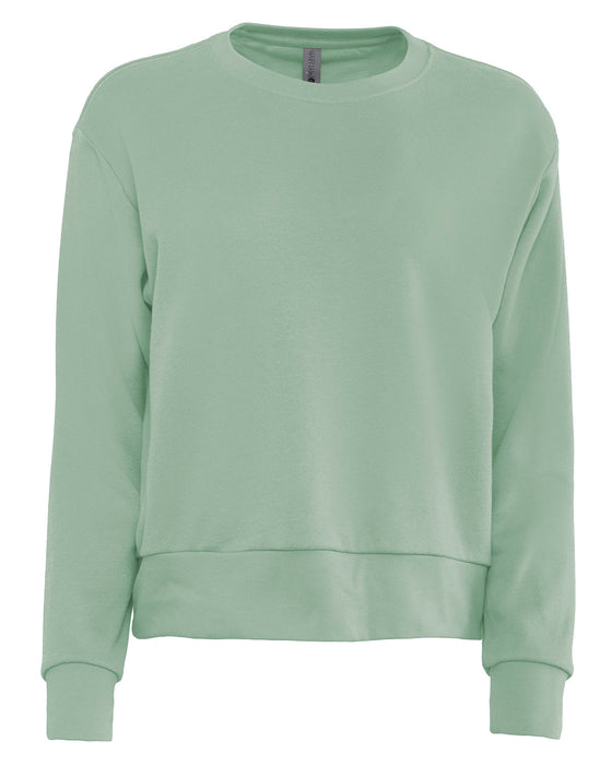 Front and Blank view of the Ladies' Laguna Sueded Sweatshirt