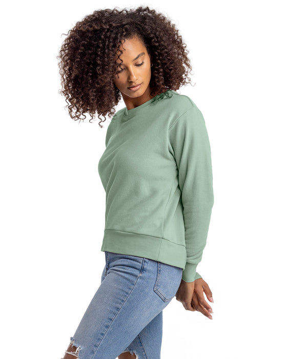 Right view of the Ladies' Laguna Sueded Sweatshirt