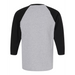 Rear view of the Raglan Three-Quarter Sleeve Baseball T-Shirt - 