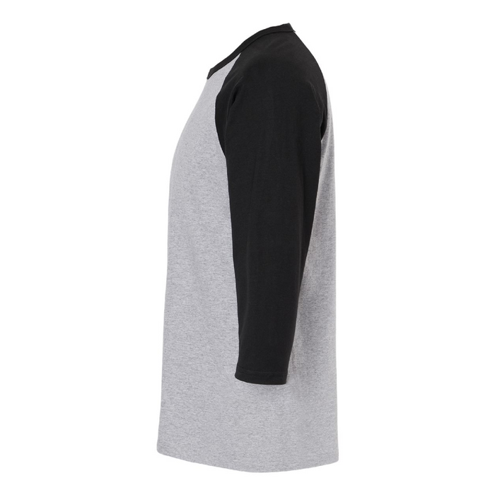 Left view of the Raglan Three-Quarter Sleeve Baseball T-Shirt - 