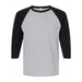 Front view of the Raglan Three-Quarter Sleeve Baseball T-Shirt - 