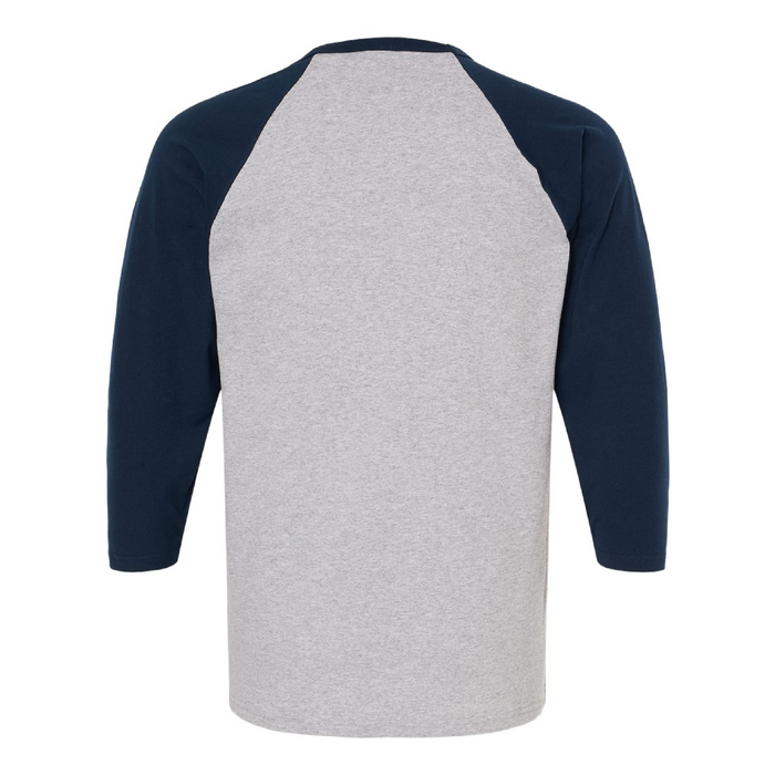 Rear view of the Raglan Three-Quarter Sleeve Baseball T-Shirt - 