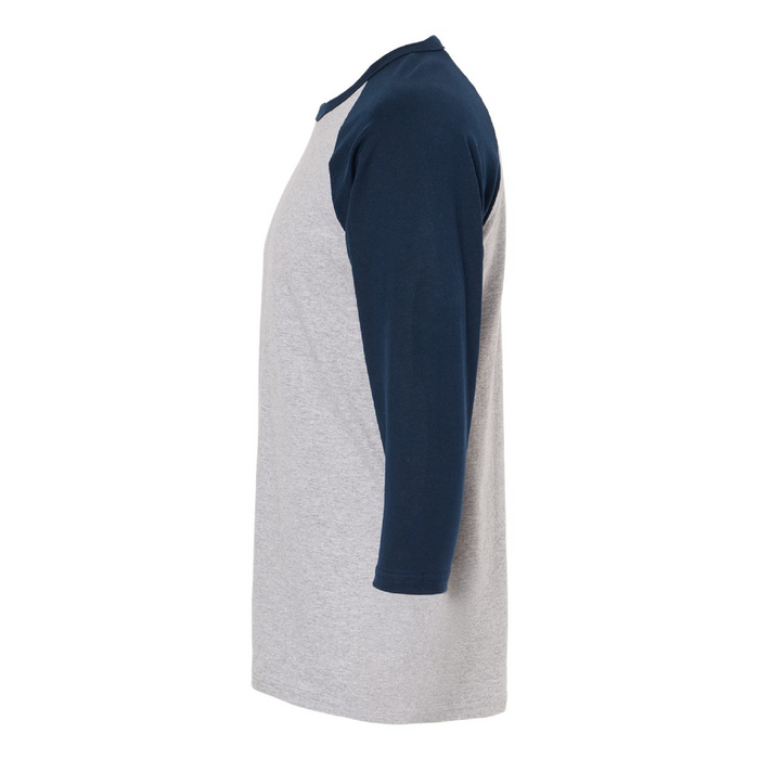 Left view of the Raglan Three-Quarter Sleeve Baseball T-Shirt - 