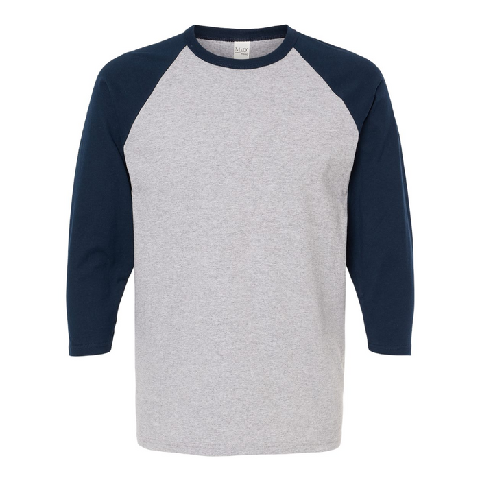 Front view of the Raglan Three-Quarter Sleeve Baseball T-Shirt - 