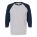 Front view of the Raglan Three-Quarter Sleeve Baseball T-Shirt - 