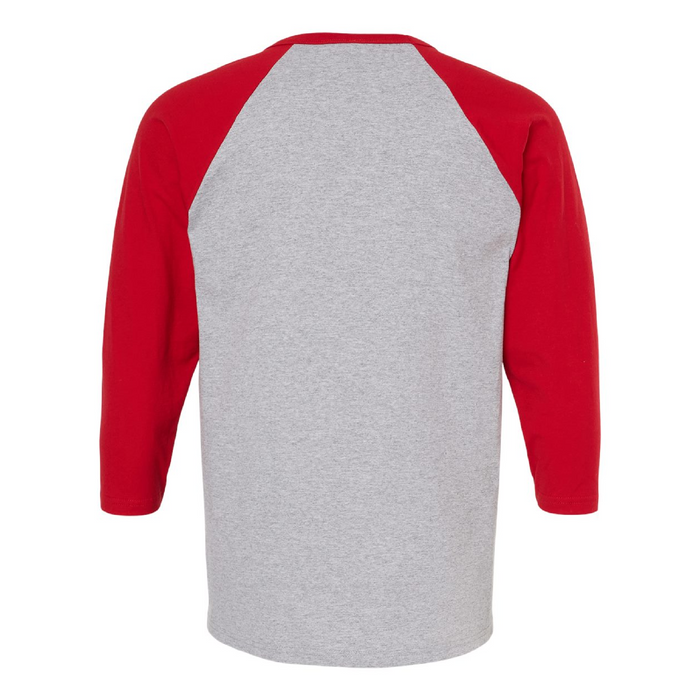 Rear view of the Raglan Three-Quarter Sleeve Baseball T-Shirt - 