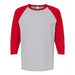 Front view of the Raglan Three-Quarter Sleeve Baseball T-Shirt - 