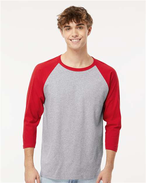 Raglan Three-Quarter Sleeve Baseball T-Shirt - 