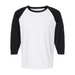 Front view of the Raglan Three-Quarter Sleeve Baseball T-Shirt - 