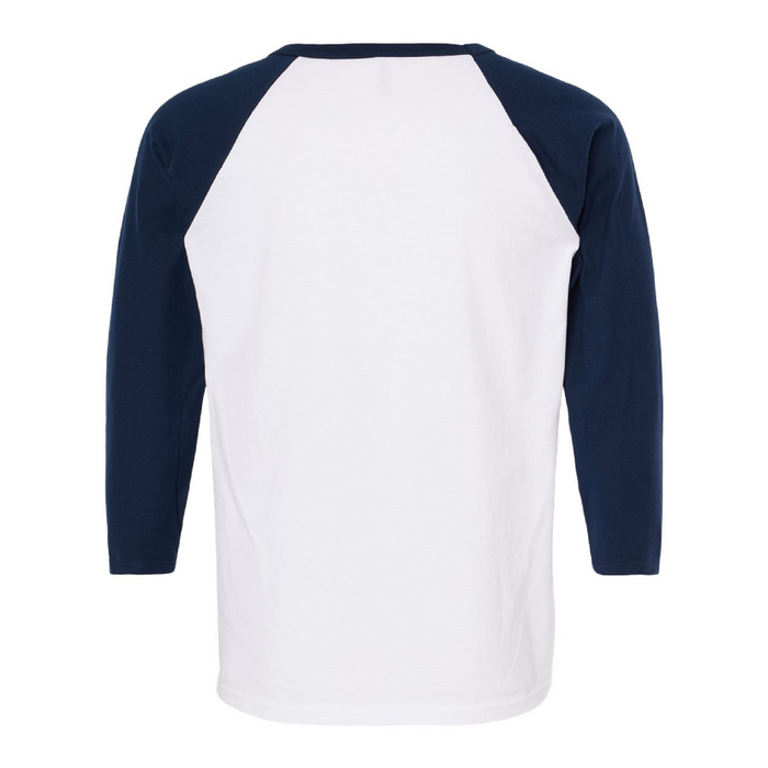 Rear view of the Raglan Three-Quarter Sleeve Baseball T-Shirt - 