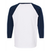 Rear view of the Raglan Three-Quarter Sleeve Baseball T-Shirt - 