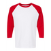 Front view of the Raglan Three-Quarter Sleeve Baseball T-Shirt - 