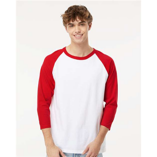 Raglan Three-Quarter Sleeve Baseball T-Shirt - 