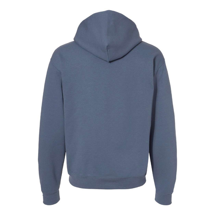 Rear view of the JERZEES NuBlend® Hooded Sweatshirt - 