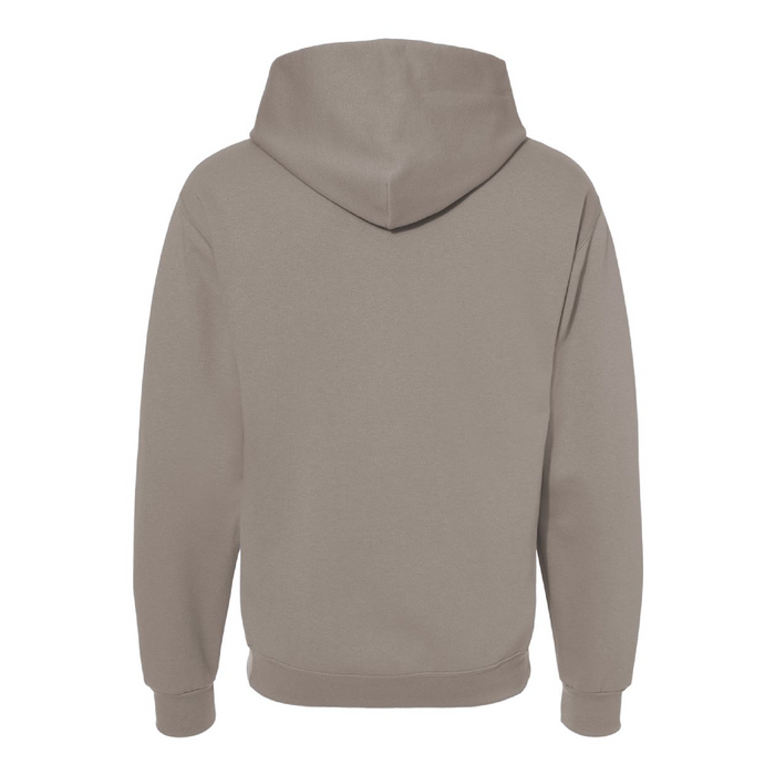 Rear view of the JERZEES NuBlend® Hooded Sweatshirt - 