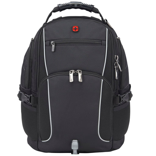 Front and Blank view of the Wenger Pro II Recycled 17" Computer Backpack