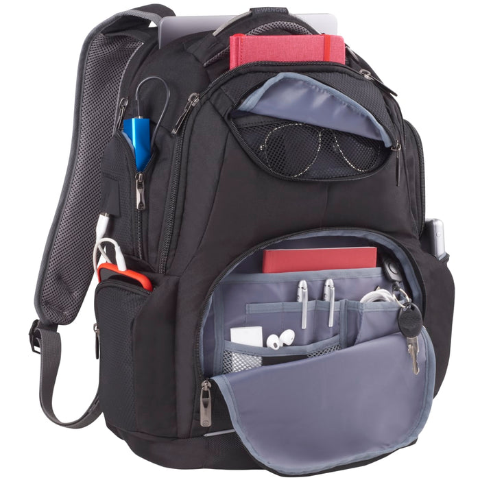 Angle-Right view of the Wenger Odyssey TSA Recycled 17" Computer Backpack