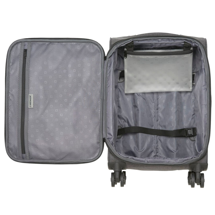 Front view of the Wenger RPET 21" Graphite Carry-On